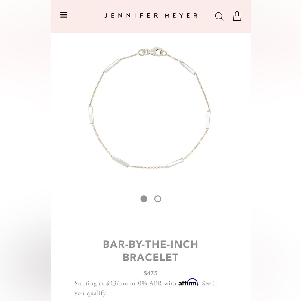 Jennifer Meyer Gold Bar bracelet